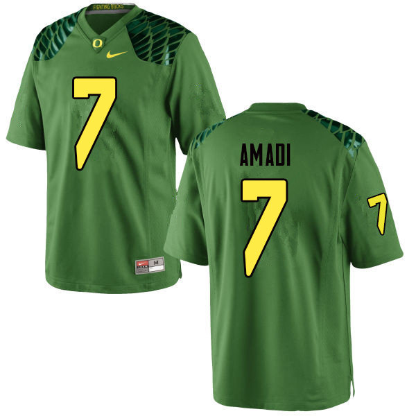 Men #7 Ugochukwu Amadi Oregn Ducks College Football Jerseys Sale-Apple Green - Click Image to Close